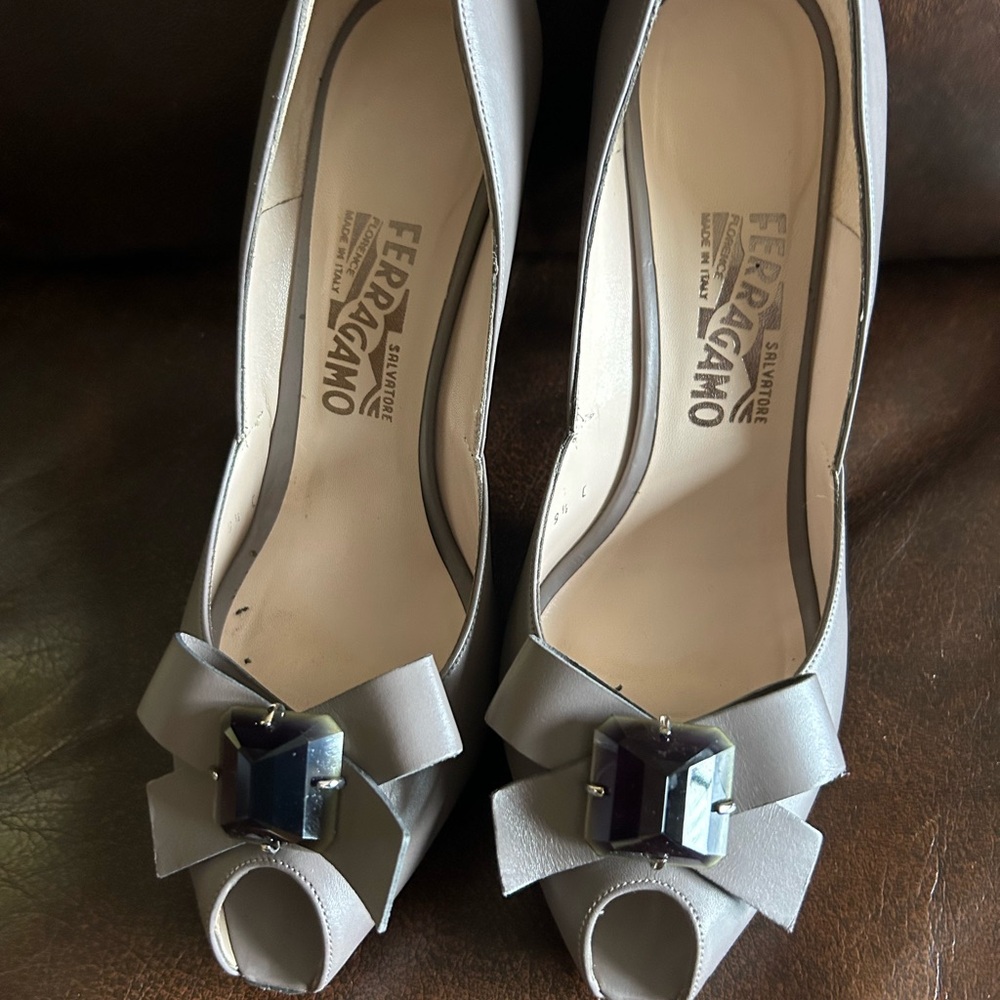 Practically brand new gray Ferragamo